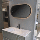 specchio da bagno a muro / contemporaneo / ovale / in alluminio
