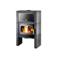 stufa a legna / 8 kW / con piedi / contemporanea