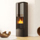 stufa a legna / 0 - 5 kW / a pavimento / a 3 facce