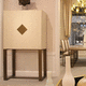 credenza con piedi alti / contemporanea / in metallo / in marmo