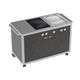 cucina mobile / contemporanea / in acciaio inox / con impugnature