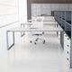 scrivania per open space / da terra / multiposto / contemporanea