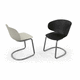 sedia contemporanea / per interni / in metallo / in plastica