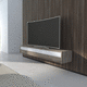 mobile porta TV contemporaneo / lowboard / con illuminazione incorporata / in legno