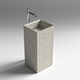 lavabo autoportante / in pietra naturale / quadrato / contemporaneo