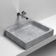 lavabo da appoggio / in pietra naturale / rettangolare / contemporaneo