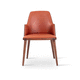sedia contemporanea / da interno / in pelle / in noce