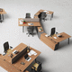scrivania per open space / da terra / da 4 persone / contemporanea