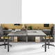 scrivania per open space / da terra / multiposto / contemporanea