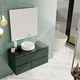 mobile lavabo sospeso / in ceramica / in pietra / contemporaneo