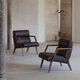 poltrona classica / in pelle / in tessuto / in legno massiccio