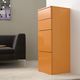 cassettiera contemporanea / in legno laccato / arancione