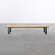 panca contemporanea / in rovere / in legno massiccio / in faggio