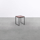 sgabello contemporaneo / in pelle / con supporto in acciaio / a slitta