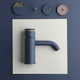 miscelatore per lavabo / da appoggio / in acciaio inossidabile / da bagno
