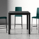tavolo alto contemporaneo / in laminato / in vetro temprato / in ceramica