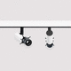 faretti a binario LED / tondo / in alluminio / contract
