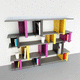 scaffale basso / design originale / in metallo