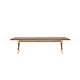 tavolino basso contemporaneo / in legno / con supporto in legno / rettangolare