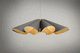 lampada a sospensione / impiallacciata in legno / contemporanea / con cavo