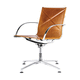 sedia visitatore contemporanea / da interno / in pelle / in alluminio