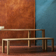panca contemporanea / in rovere / in faggio / in legno tinto