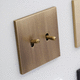 interruttore a leva / ad incasso / doppio / in ottone