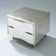 comodino moderno / in legno laccato / rettangolare / con cassetti