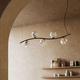 lampada a sospensione / in ottone / in vetro / contemporanea