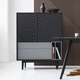 credenza alta / contemporanea / in MDF / impiallacciata in legno