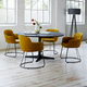 sedia contemporanea / da interno / in tessuto / in pelle