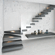 scala a L / con gradini in legno / per uso residenziale / professionale