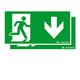illuminazione di emergenza da soffitto / rettangolare / LED / in policarbonato