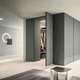 cabina armadio modulare / contemporanea / in melaminico / con sportello battente