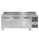 tavolo di preparazione in acciaio inox / refrigerato / con contenitore / professionale