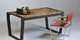 tavolo da pranzo contemporaneo / in ipè / in corten / in acciaio con rivestimento a polvere