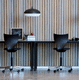 sedia visitatore moderna / in MDF / in nylon / in laminato