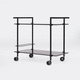 carrello di servizio / contract / in metallo / in vetro