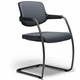 sedia visitatore contemporanea / da interno / in tessuto / in pelle