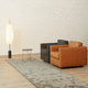 poltrona contemporanea / in pelle / in tessuto / con rivestimento rimovibile