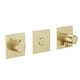 set vasca in ottone / da parete / contemporaneo / 1 foro