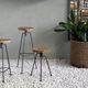 sgabello design minimalista / con supporto in ferro