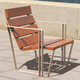 poltrona urbana contemporanea / in legno / in acciaio / in materiale riciclato