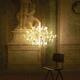 lampadario contemporaneo / in ottone / in acciaio / contract