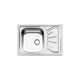 lavello a 1 vasca / con gocciolatoio / in acciaio inox / da incasso