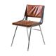 sedia in stile industriale / in pelle / con supporto in alluminio / imbottita