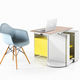 scrivania per open space / da terra / moderna / in legno