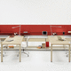 scrivania per open space / da terra / da 2-4 persone / moderna