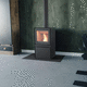 stufa a pellet / 0 - 5 kW / 5 kW...10 kW / a pavimento