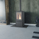 stufa a pellet / 0 - 5 kW / 5 kW...10 kW / a pavimento